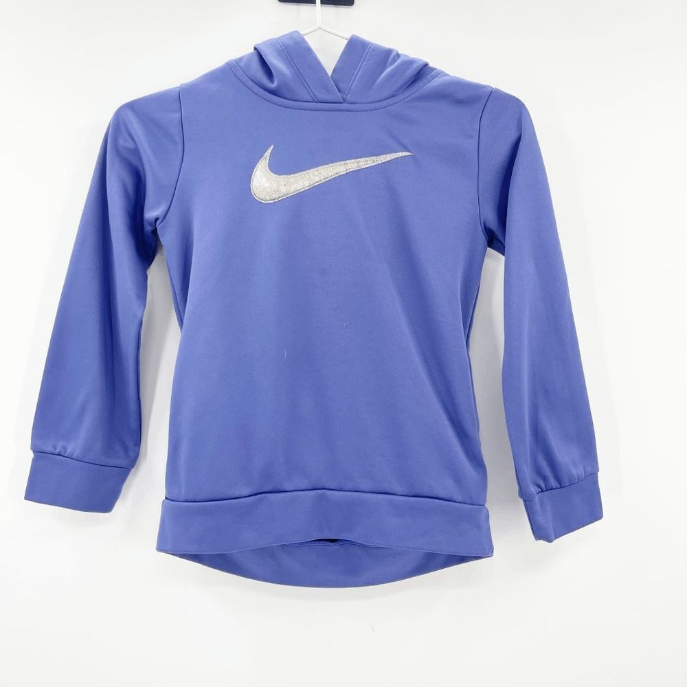 Nike Unisex Kids Blue Dri Fit Pullover hoodie Jacket Size 6X / L